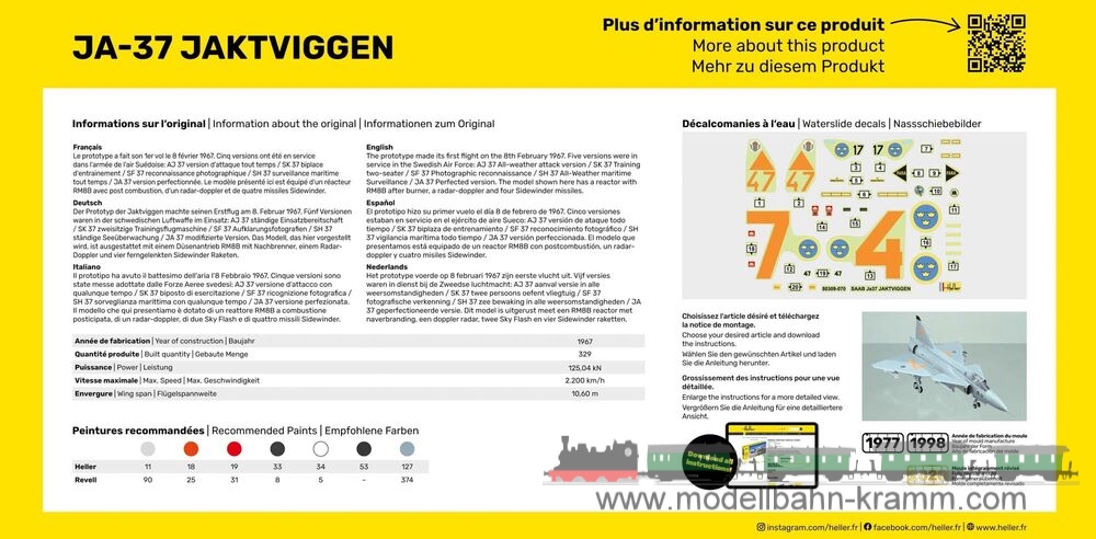 Heller 80309, EAN 3279510803099: Ja 37 Jaktviggen
