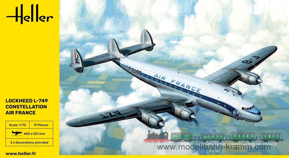 Heller 80310, EAN 3279510803105: L-749 Constellation A.F./TWA