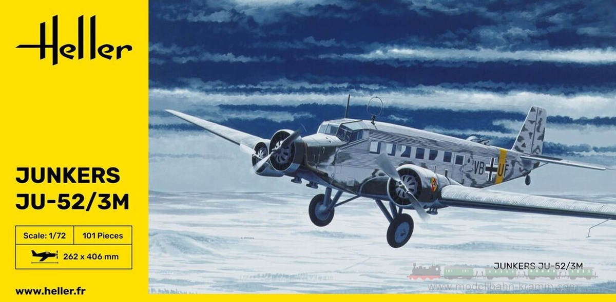 Heller 80380, EAN 3279510803808: 1:72 Junkers JU 52/3M