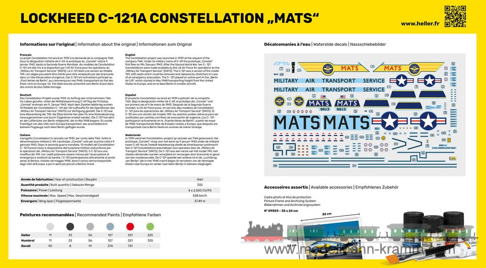 Heller 80382, EAN 3279510803822: C-121A Constellation MATS