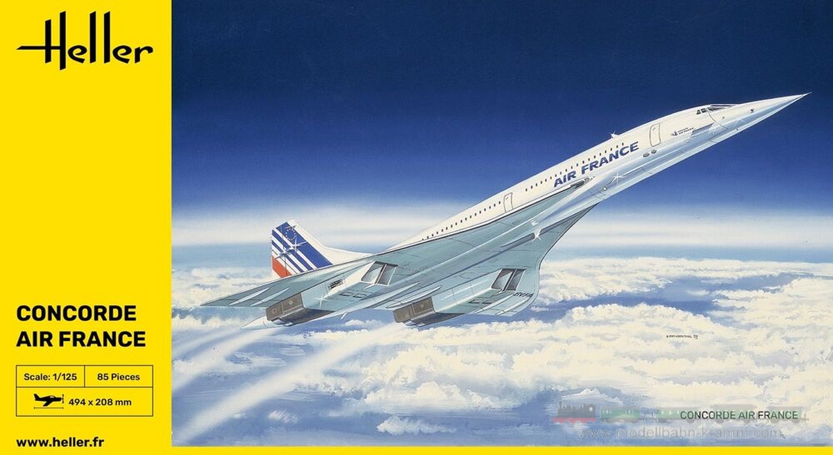 Heller 80445, EAN 3279510804454: 1:125 Concorde Air France
