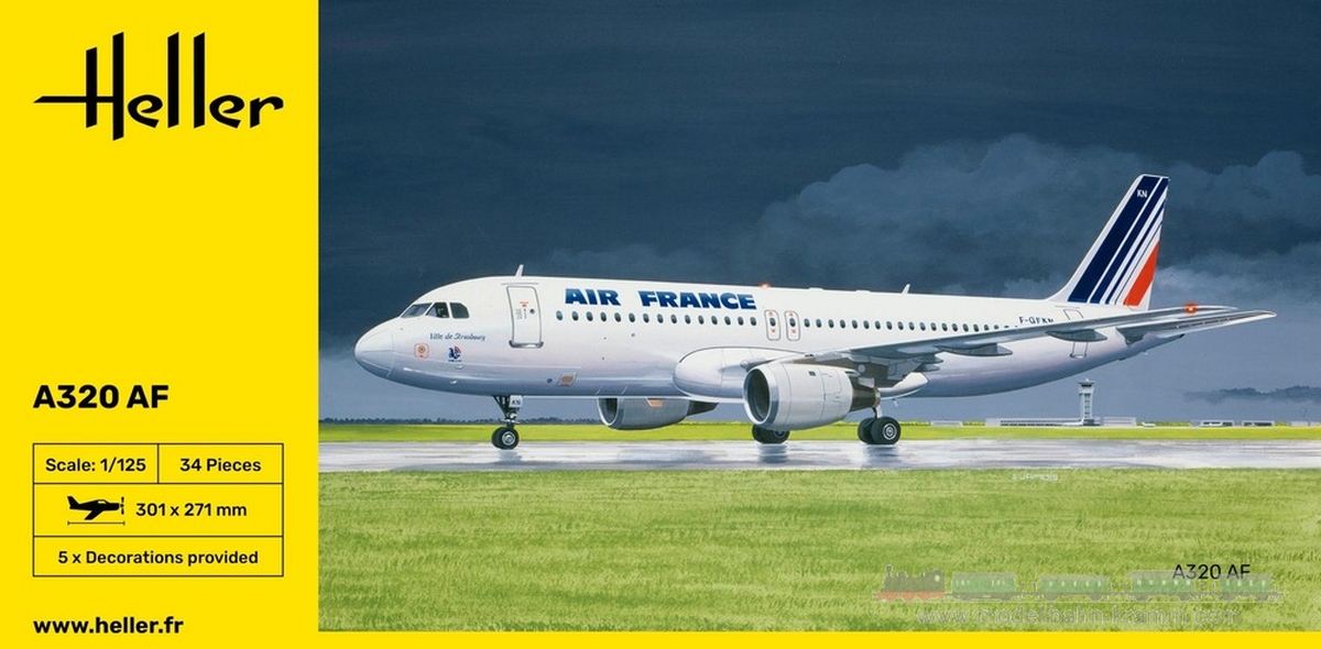 Heller 80448, EAN 3279510804485: 1:125 Airbus A320 Air France