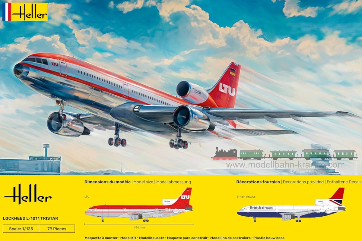 Heller 80451, EAN 3279510804515: 1:125 Lockheed L-1011 Tristar