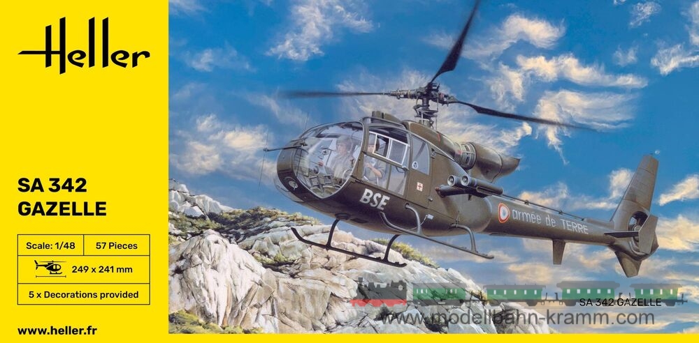 Heller 80486, EAN 3279510804867: 1:48 SA 342 Gazelle