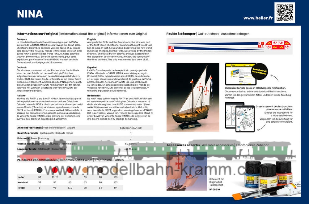 Heller 80815, EAN 3279510808155: 1:75 Nina