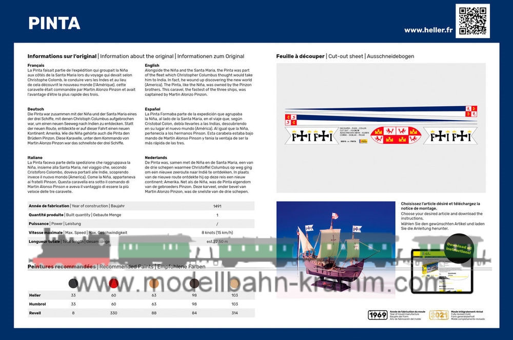 Heller 80816, EAN 3279510808162: 1:75 Pinta