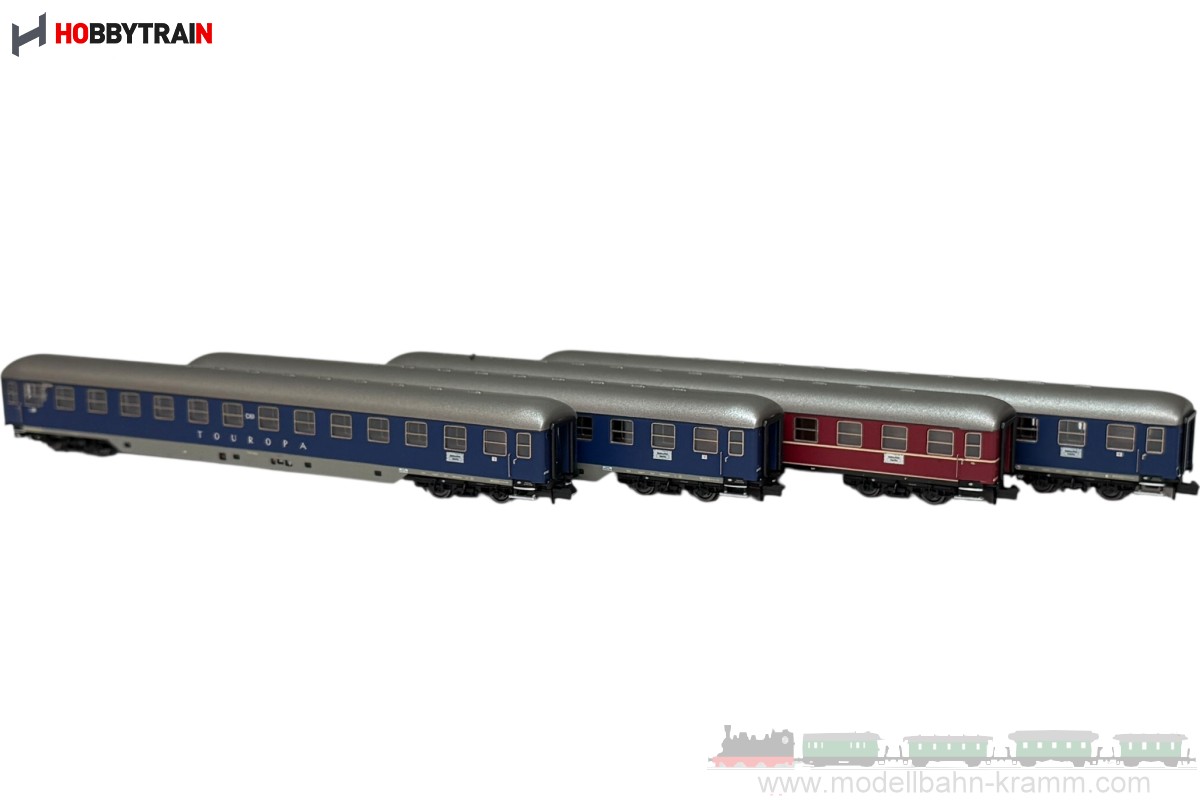 Hobbytrain 22201, EAN 4250528613176: N Set-2 TOUROPA 4-teilig DB