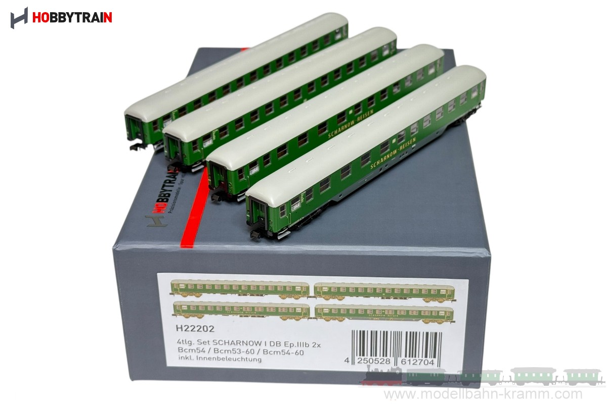 Hobbytrain 22202, EAN 4250528612704: N Set-1 SCHARNOW 4-teilig DB