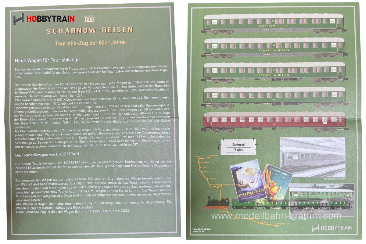 Hobbytrain 22203, EAN 4250528613183: N Set-2 SCHARNOW 4-teilig DB