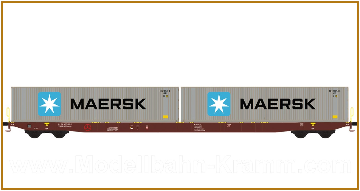 Hobbytrain 23101, EAN 4250528617211: N Containerwagen Sggnss Metrans