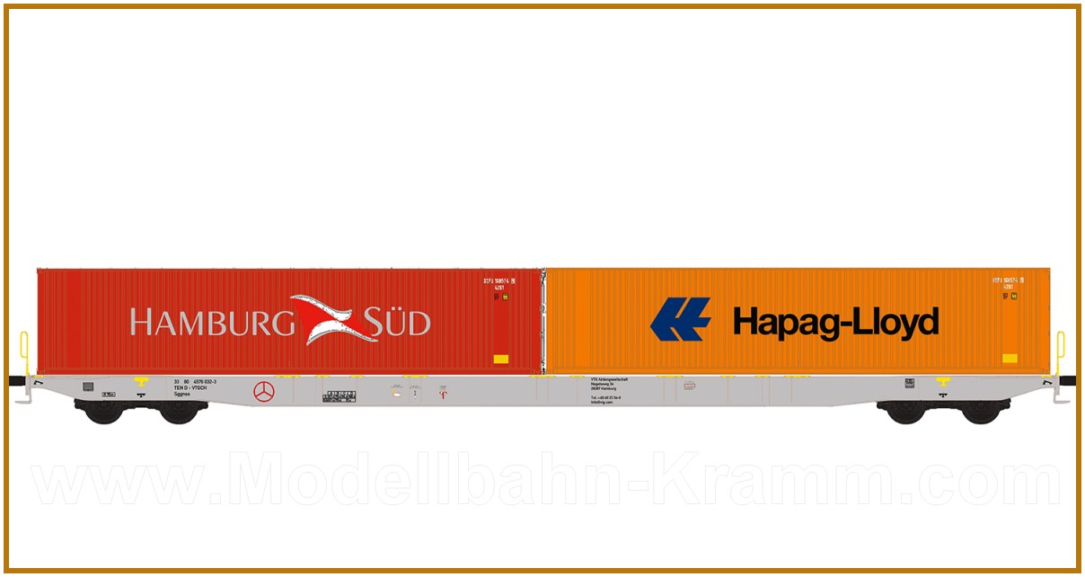 Hobbytrain 23103, EAN 4250528617235: N Containerwagen Sggnss Boxxpress