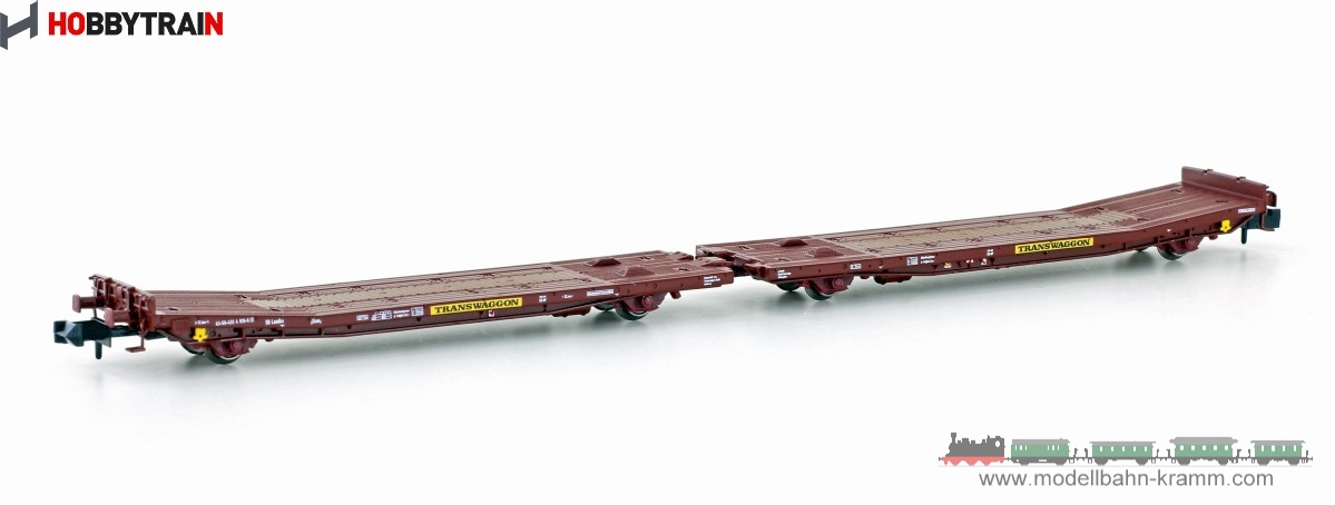 Hobbytrain 23785, EAN 4250528622123: N Doppelflachwagen TWA 800A Laadks DR/TWA
