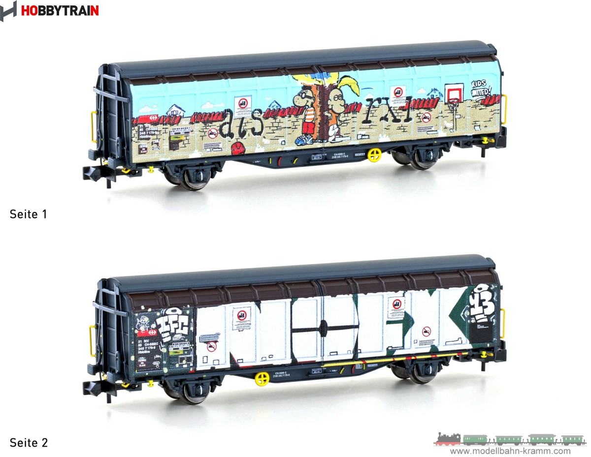 Hobbytrain 24663, EAN 4250528623403: N Schiebewandwagen Hbbillns SBB VI