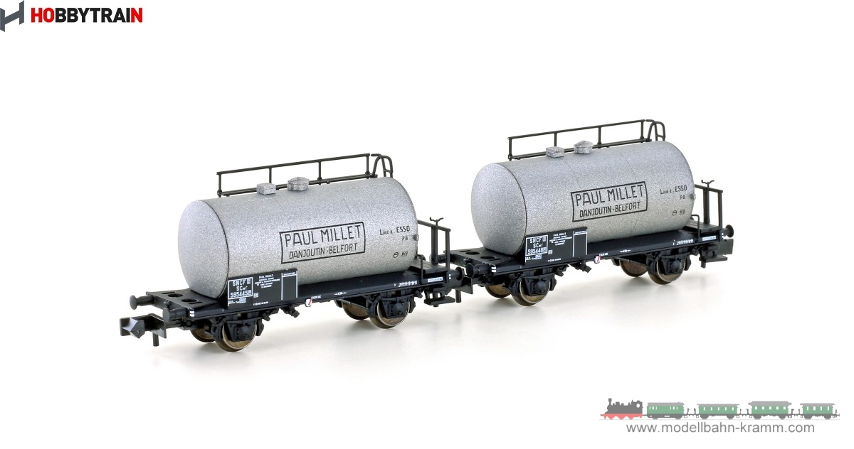 Hobbytrain 24852, EAN 4250528620372: N 2er Set Leichtbau-Kesselwagen Millet SNCF