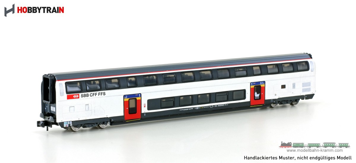 Hobbytrain 25120, EAN 4250528615743: Double-decker coach IC 2020 1st class of the SBB