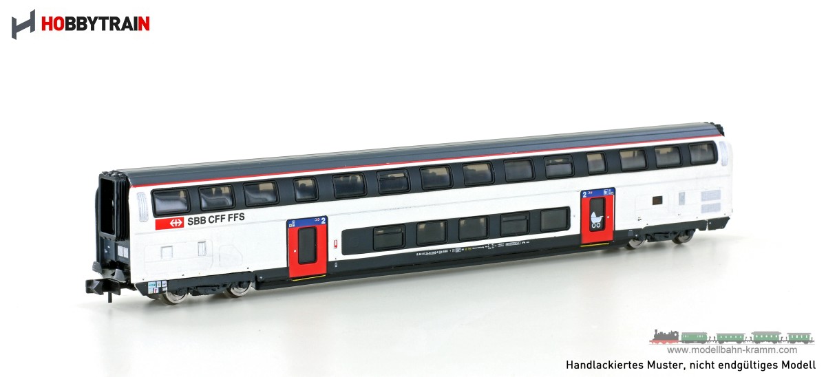 Hobbytrain 25125, EAN 4250528615798: N Doppelstockwagen IC 2020 Refit 2. Klasse der SBB