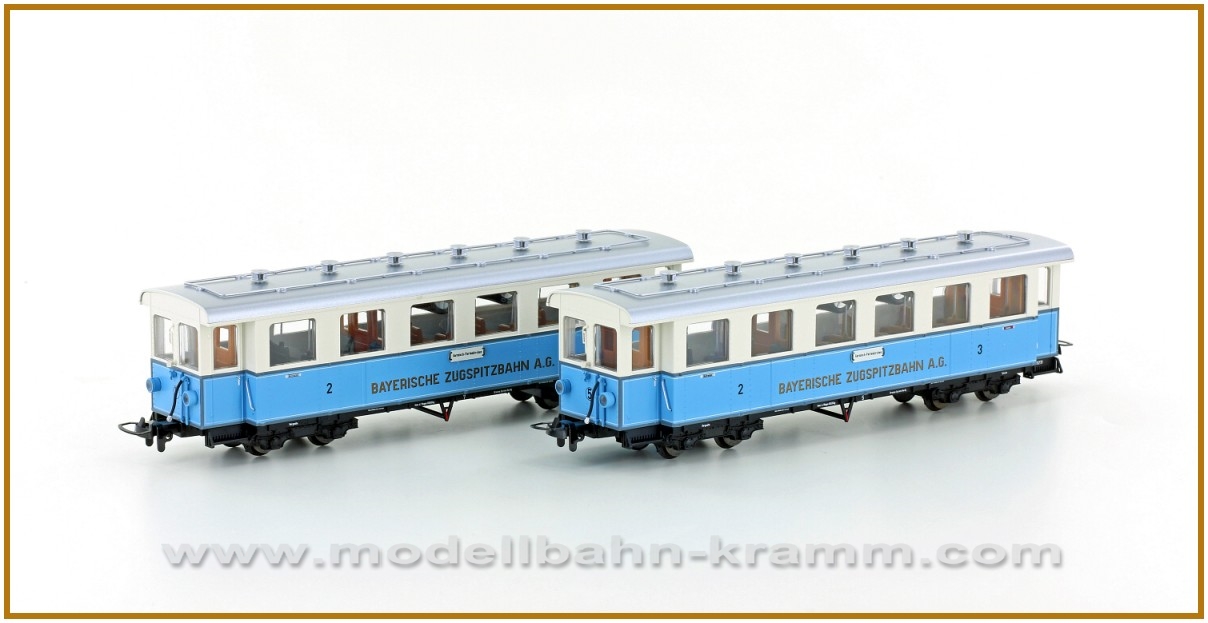 Hobbytrain 43103, EAN 4250528610625: H0e Zugspitzbahn Ergänzung 2-Wagen