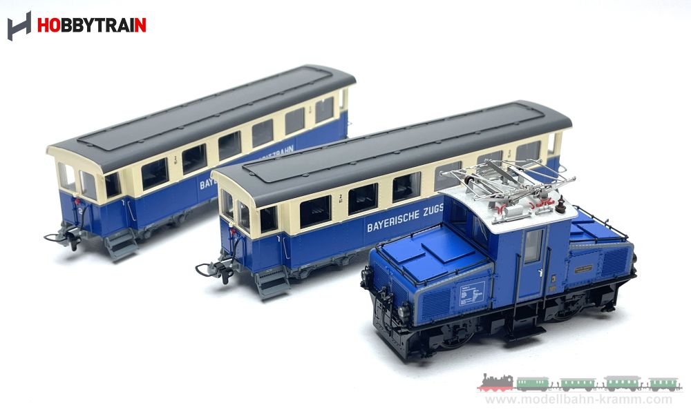 Hobbytrain 43105, EAN 4250528616160: H0m analog 3er Set Personenzug der Zugspitzbahn