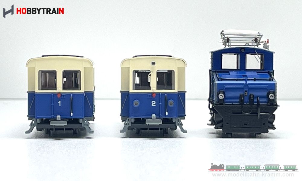 Hobbytrain 43105, EAN 4250528616160: H0m analog 3er Set Personenzug der Zugspitzbahn