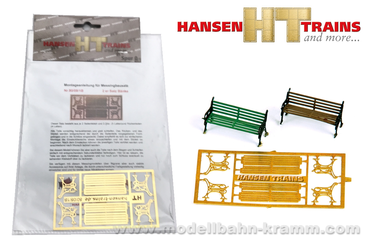 Hansen Trains 80.08.1B, EAN 2000075028242: 2 Bänke, Messing-BS 0