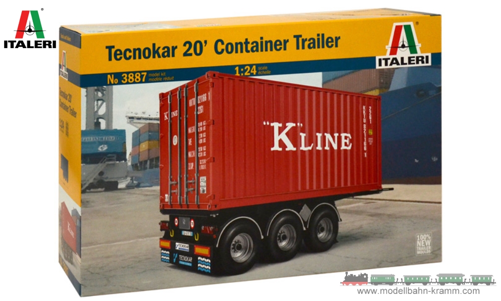 Italeri 510003887, EAN 8001283038874: 1:24 Tecnokar 20´ Container Trailer