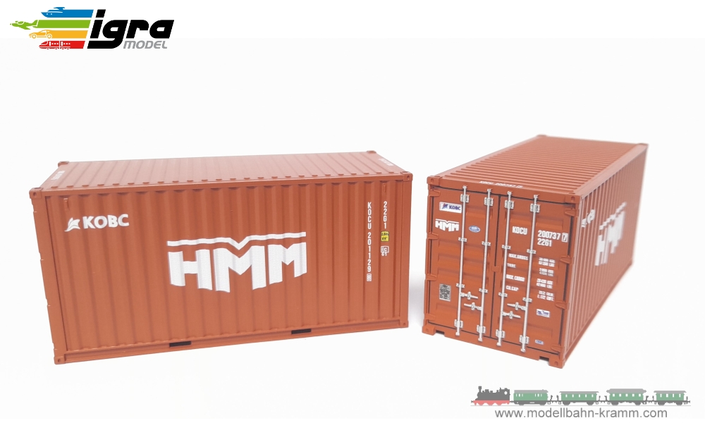 IGRA 98010018, EAN 8595692803524: H0 2er Containerset HMM