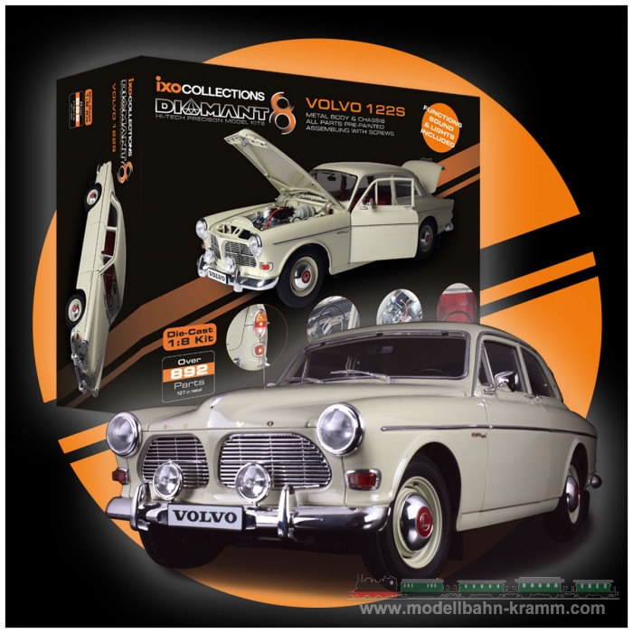 IXO 10101, EAN 4895102332694: 1:8 Volvo Amazon 122S Bausatz mit Licht und Sound
