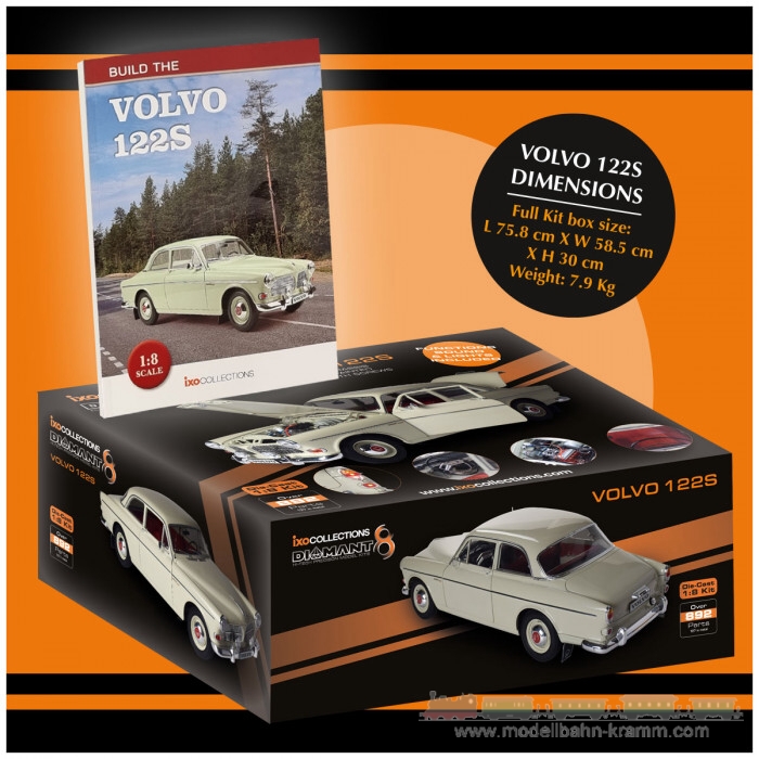 IXO 10101, EAN 4895102332694: 1:8 Volvo Amazon 122S Bausatz mit Licht und Sound