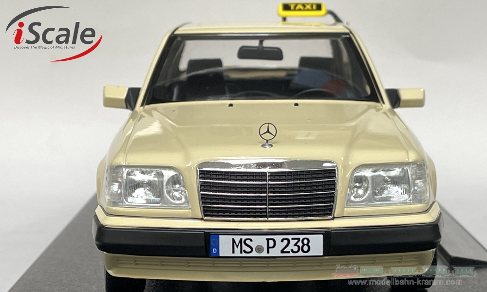 iScale 118000000056, EAN 2000075302977: 1:18 Mercedes-Benz E320 E-Klasse (W124) 1993 TAXI