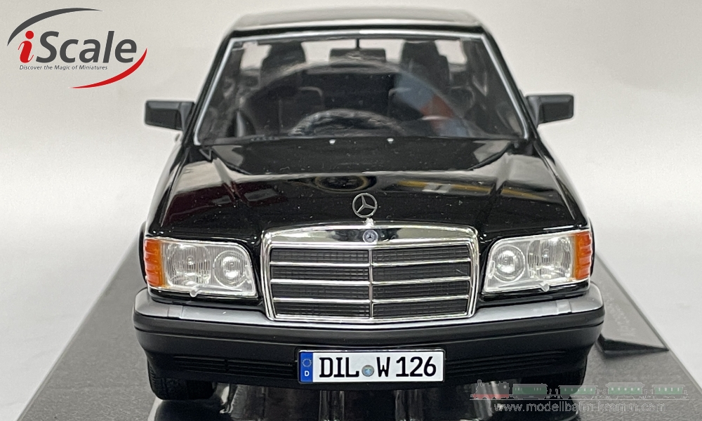iScale 118000000058, EAN 2000075302854: 1:18 Mercedes-Benz 560 SEL (W126) 1985 schwarz