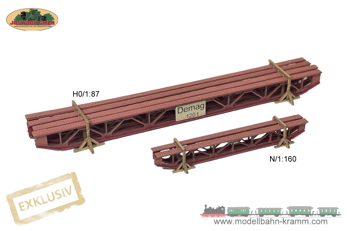 Joswood 97031, EAN 2000075636256: N Kranbrücke DEMAG mit Rostschutzanstrich eisenoxidrot Mennig
