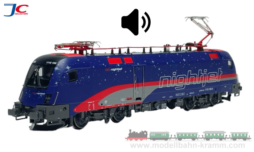 Jägerndorfer Collection 18202, EAN 9120071236977: H0 AC Sound E-Lok Rh 1116 195 ÖBB Nightjet