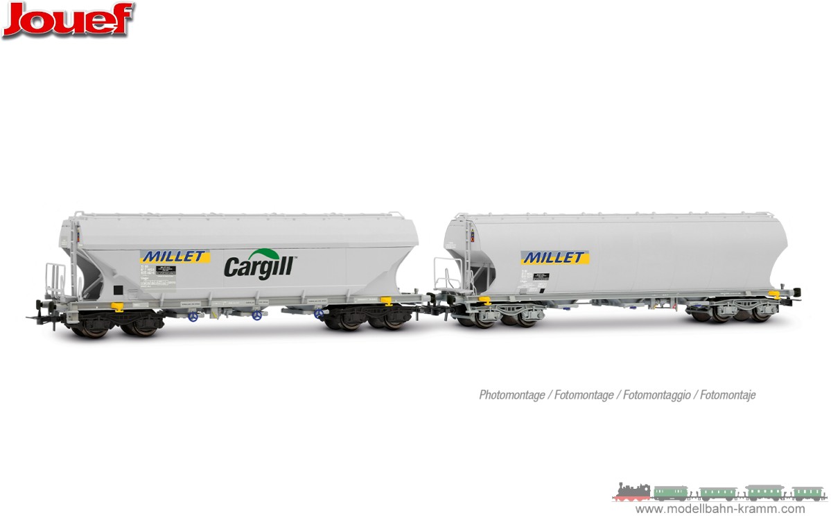 H0 DC 2-tlg. Set: Getreidesilowagen MILLET SNCF