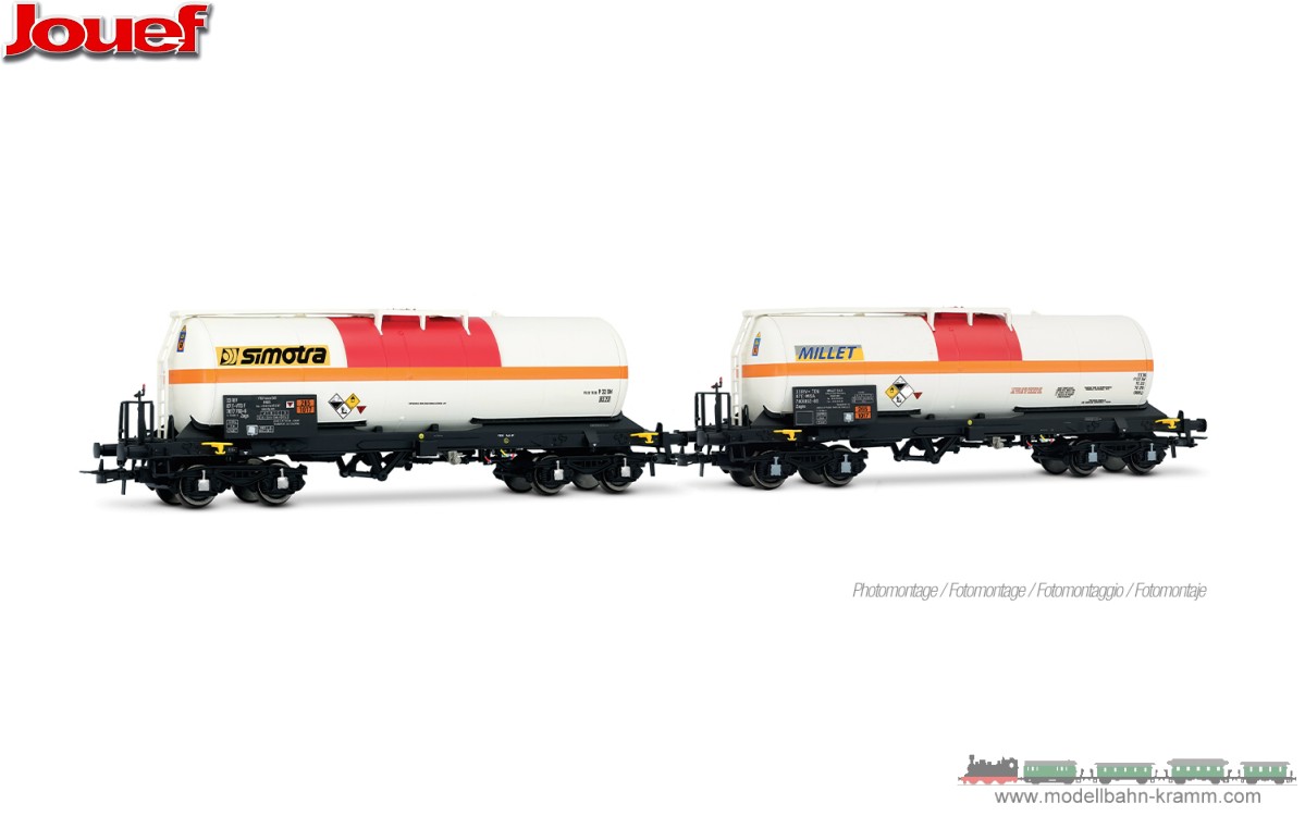 H0 DC 2-tlg. Set: Chlorkesselwagen Simotra + Millet SNCF
