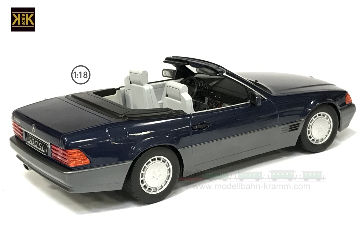 KK-Scale 180373, EAN 2000075160652: 1:18 Mercedes-Benz 500 SL R129 (1. Serie) blaumetallic