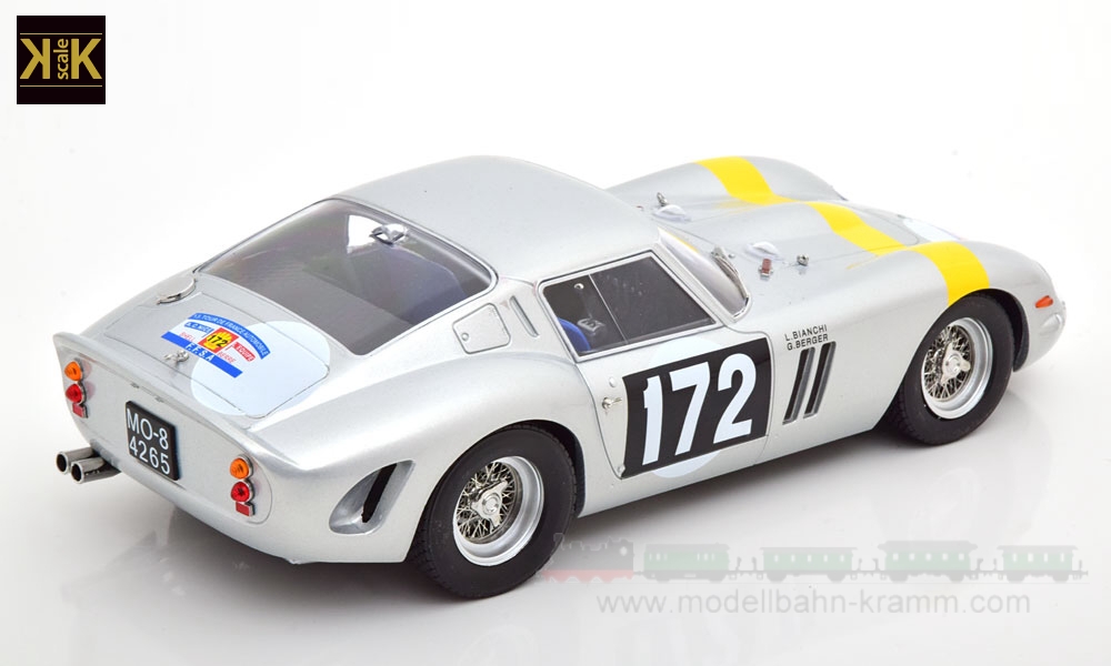 KK-Scale 180734, EAN 4260699760968: 1:18 Ferrari 250 GTO Sieger Tour de France 1964 silver/yellow #172