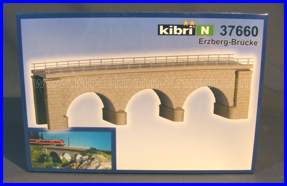 Kibri 37660, EAN 4026602376608: N/Z Erzberg-Brücke mit Eisbrecherpfeilern, eingleisig