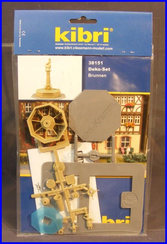 Kibri 38151 H0 Deko-Set „Brunnen“ – Detaillierter Bausatz Für Modellbahn-Landschaften, 1:87