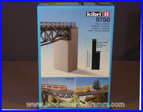 Kibri 39750, EAN 4026602397504: H0 Universal-Brückenköpfe gemauert, 2 Stück