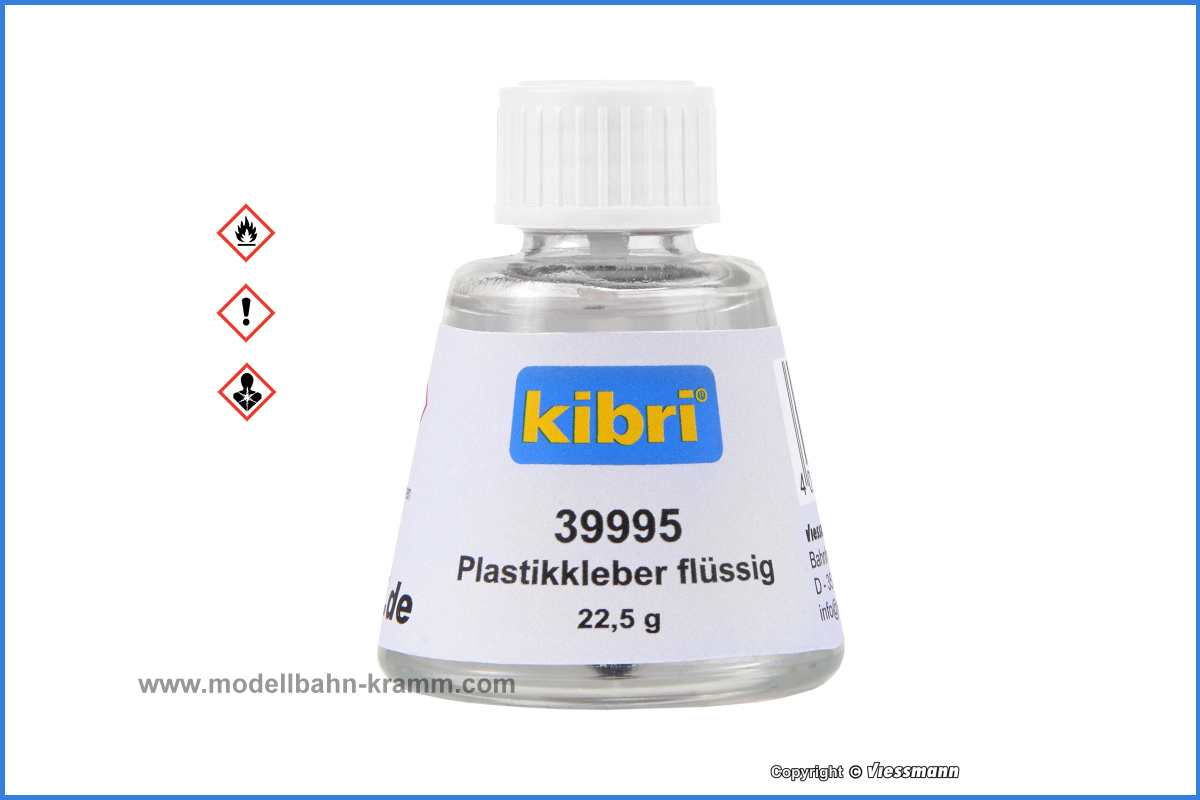 Kibri 39995, EAN 4026602399959: Plastikkleber flüssig, mit Pinsel, 22,5 g