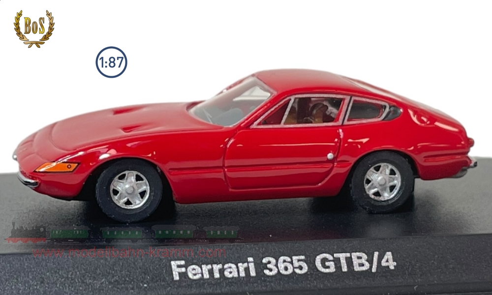 BOS Best of Show 87631, EAN 2000075627902: 1:87 Ferrari 365 GTB/4 rot