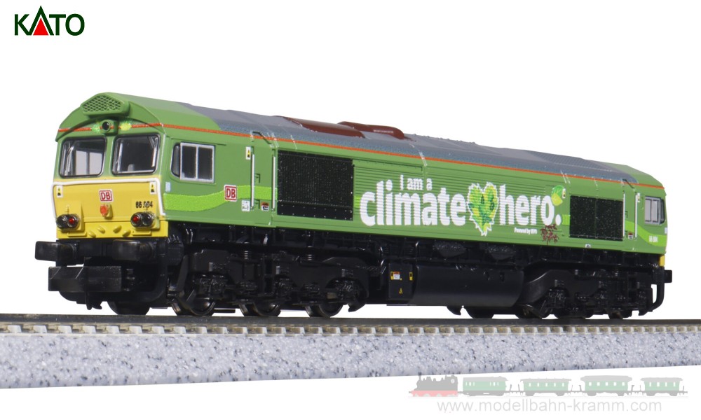 Kato 10835S, EAN 4949727692609: N Sound Diesellok Class 66 DB Cargo/Climate Hero