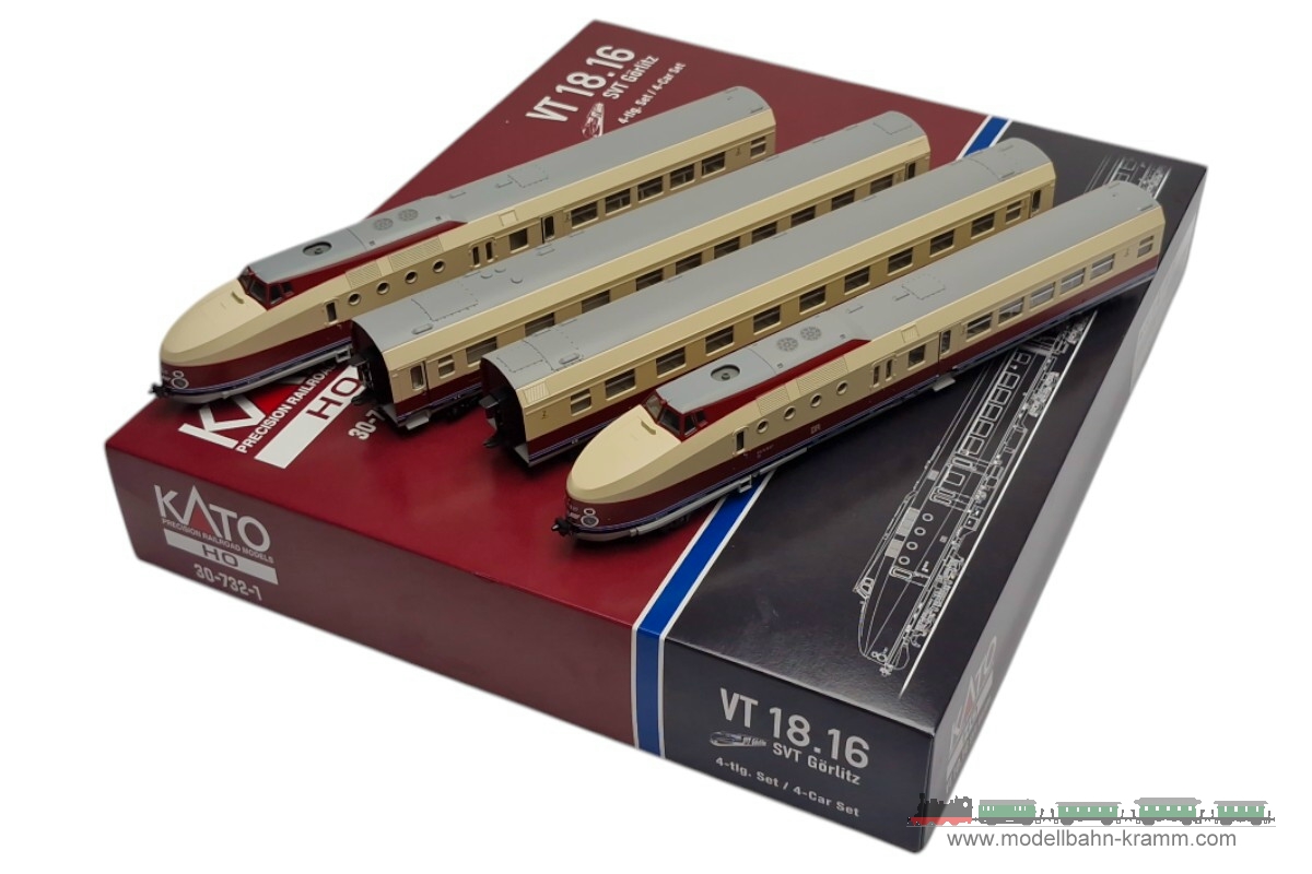 Modellbahn-Kramm: Kato 30-732-1 H0 DC analog Triebzug VT18.16, 4
