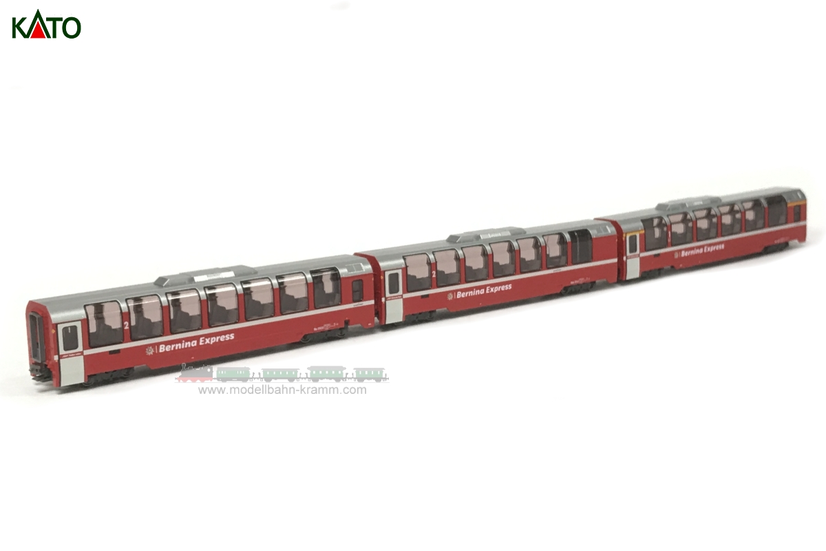 Kato 7074056, EAN 4007246740567: N 3-teiliges Ergänzungs-Set Bernina Express, RhB