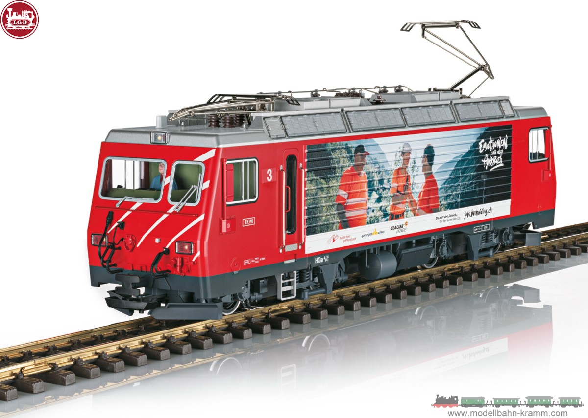 LGB 23105, EAN 4011525231059: G Sound E-Lok Nr. 3 DOM (HGe 4/4 II) Mitarbeiterwerbung