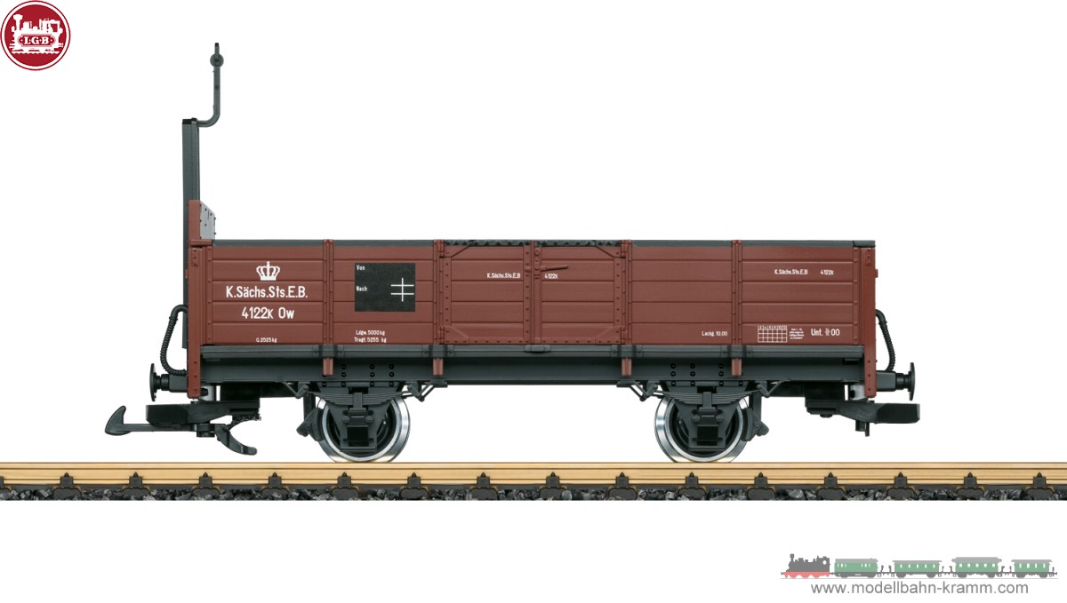 LGB 40274, EAN 4011525402749: Royal Saxon State Railways Gondola, Car Number 4122 K
