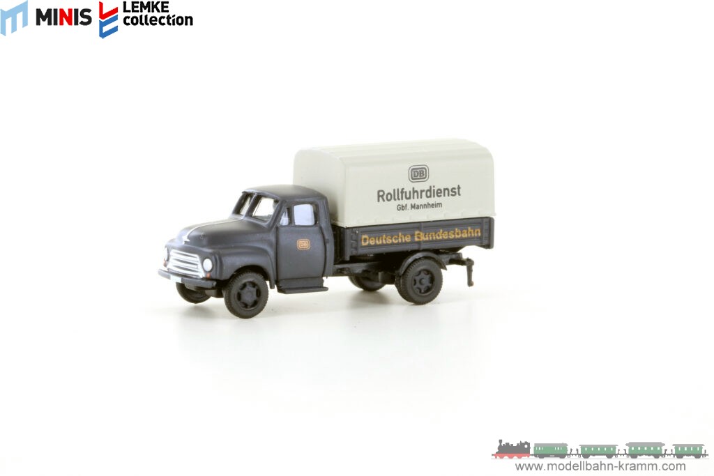 Lemke-Collection MiNis 3233, EAN 4250528622697: N Opel Blitz Pritsche/Plane DB Rollfuhrdienst