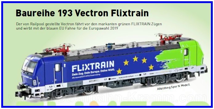 L.S. Models 16078S, EAN 4250528618553: H0 DC Sound E-Lok BR 193 Vectron Flixtrain, Dein Europa