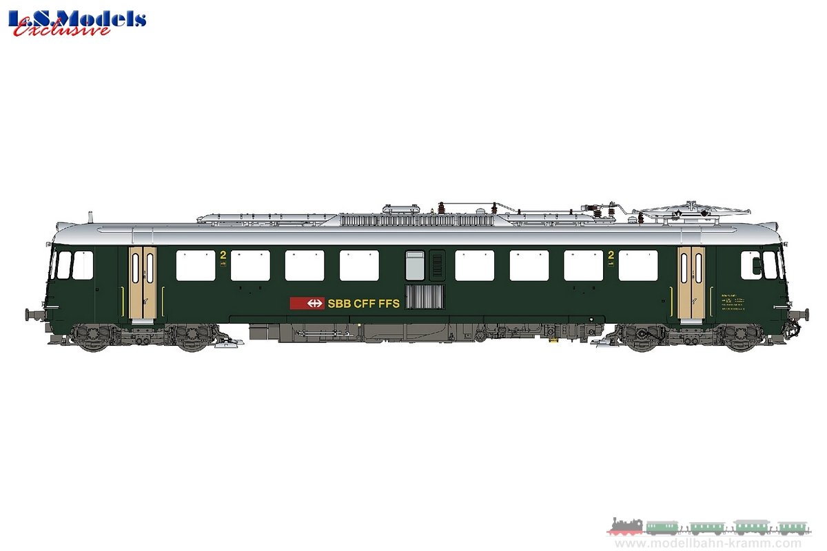 L.S. Models 17055, EAN 2000003341788: H0 DC analog, E-Triebwagen RBe 4/4 1461, SBB