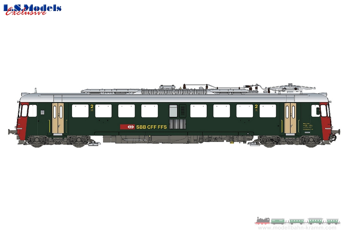 L.S. Models 17056, EAN 2000003341795: H0 DC analog, E-Triebwagen RBe 4/4 1431, SBB